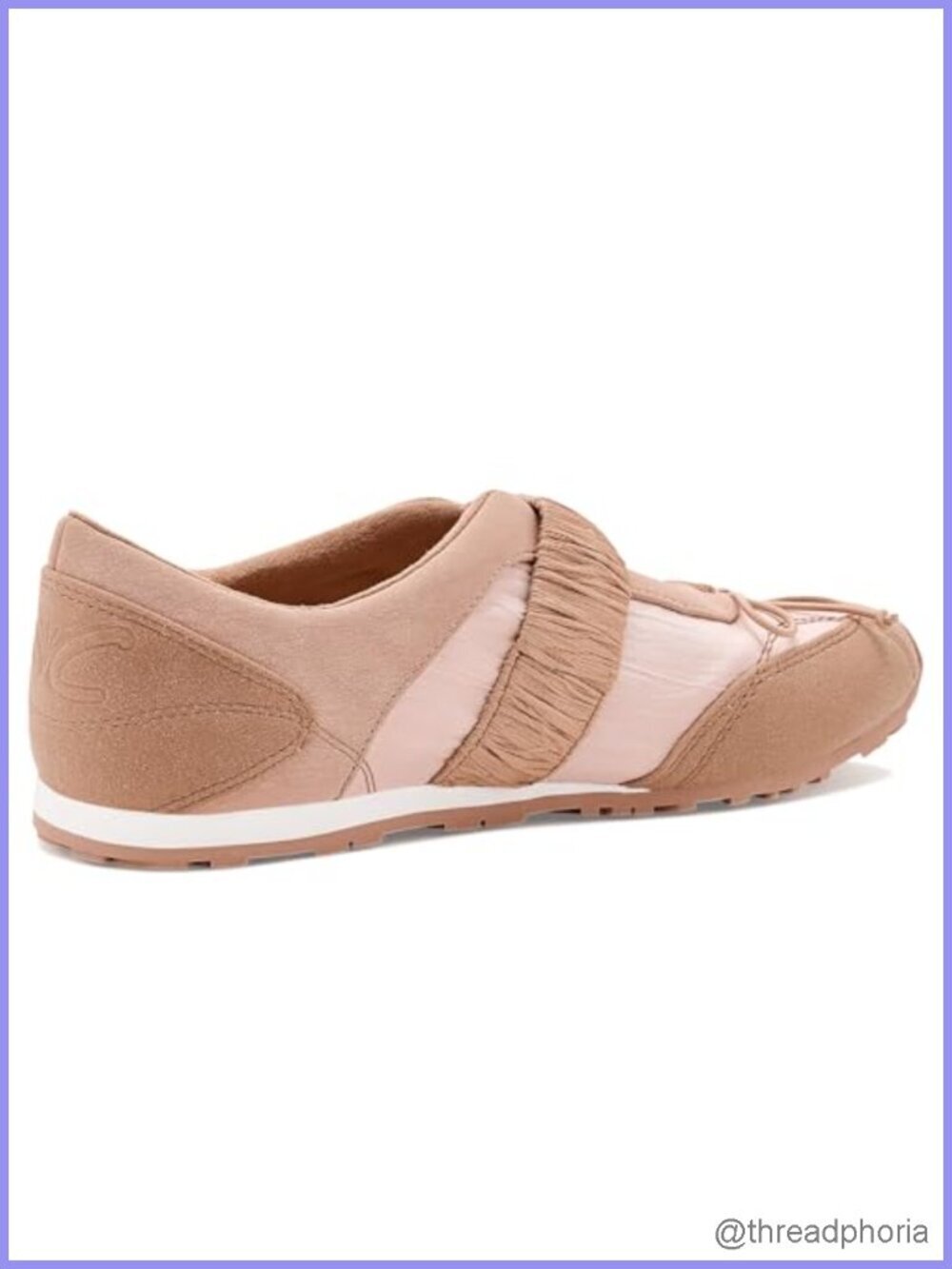 Ballet Sneaker Slip-On Fashion Sneaker with Leather and Suede - Picture 3 of 6